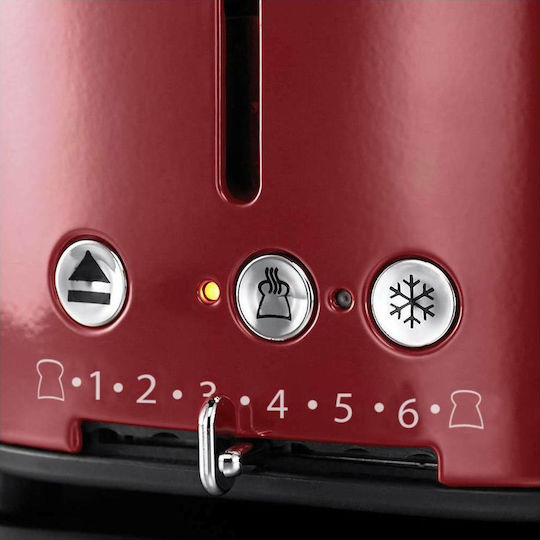 Russell Hobbs Retro Toaster 2 Slots 1200W Red