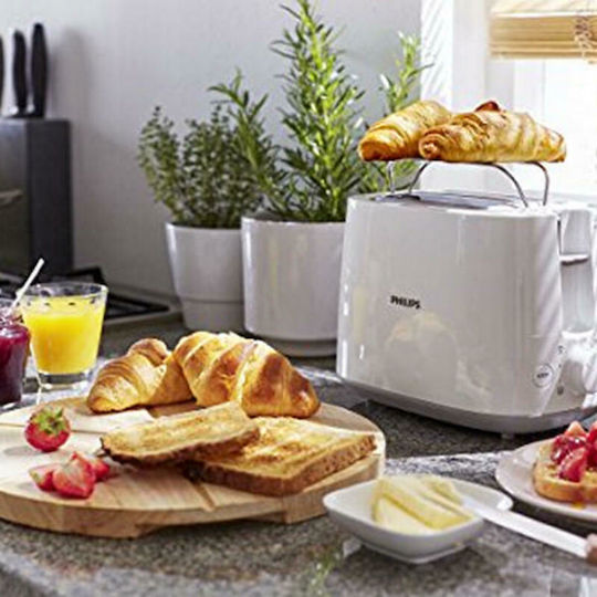 Philips Φρυγανιέρα 2 Θέσεων 830W Λευκή