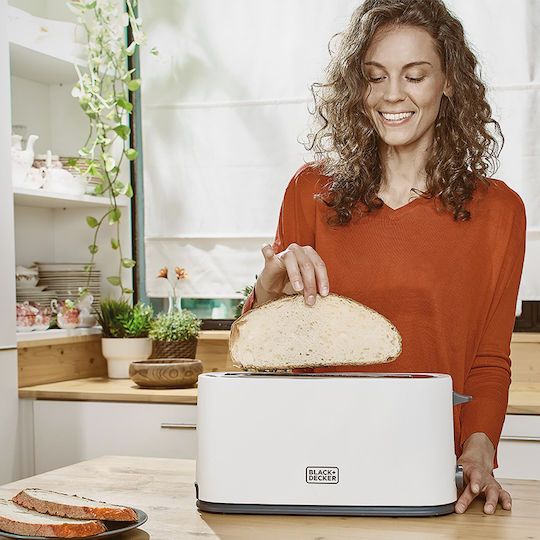 Black & Decker BXTO1001E Φρυγανιέρα 1 Θέσης 1000W Λευκή