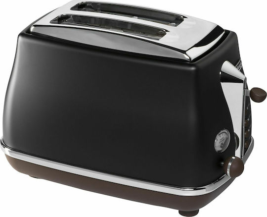De'Longhi Icona Vintage Тостер Двуместна 900W Черен