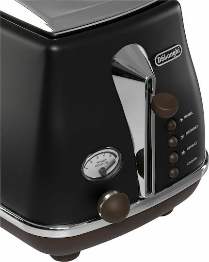 De'Longhi Icona Vintage Тостер Двуместна 900W Черен