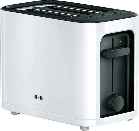 Braun HT3010 Φρυγανιέρα 2 Θέσεων 1000W Λευκή