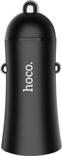 Hoco Z30 Handy-Autoladegerät 3.1A Schnellladen mit 2xUSB-A Schwarz Farbe