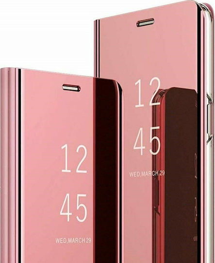 Hurtel Clear View Book Πλαστικό Ροζ Χρυσό (Galaxy S10)