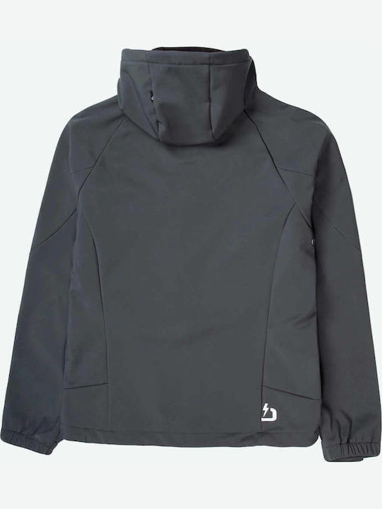 Χειμωνιάτικο Μπουφάν Softshell Αδιάβροχο και Αντιανεμικό Dark Grey