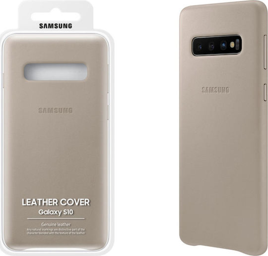 Samsung Umschlag Rückseite Leder Gray (Galaxy S10) EF-VG973LJEGWW