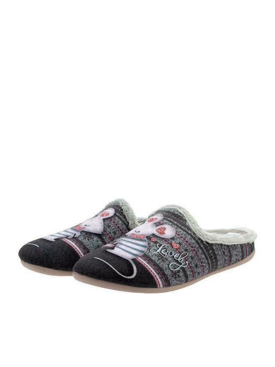 B-Soft Anatomic Women's Slippers In Gray Colour