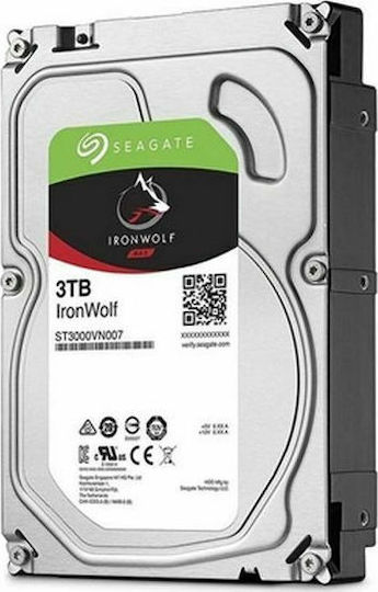 Seagate IronWolf 3TB HDD Hard Drive 3.5" SATA III 5900rpm with 64MB Cache for NAS ST3000VN007