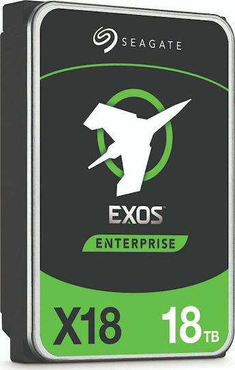 Seagate Exos X18 18TB HDD Σκληρός Δίσκος 3.5" SAS 3.0 7200rpm με 256MB Cache για NAS / Server ST18000NM004J