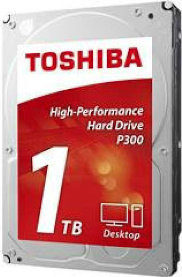 Toshiba P300 1TB HDD Σκληρός Δίσκος 3.5" SATA III 7200rpm με 64MB Cache για Desktop Bulk HDWD110UZSVA