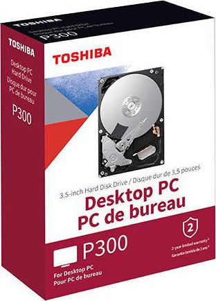 Toshiba P300 6TB HDD Hard Drive 3.5" SATA III 5400rpm with 128MB Cache for Desktop HDWD260UZSVA