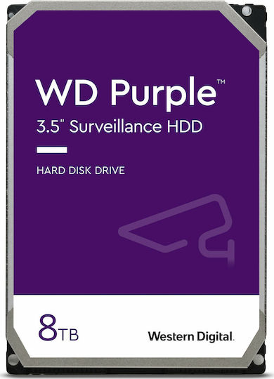 Western Digital Purple 8TB HDD Σκληρός Δίσκος 3.5" SATA III 5400rpm με 128MB Cache για Καταγραφικό WD84PURZ