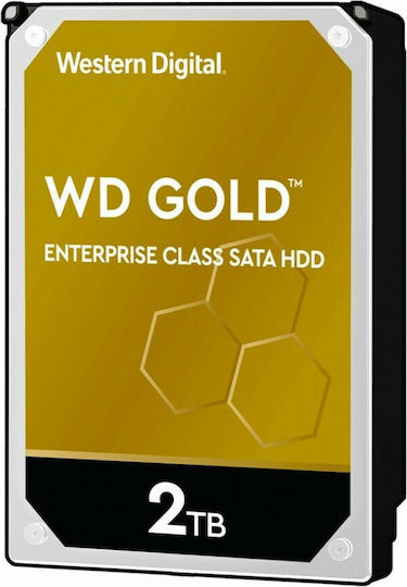 Western Digital Gold 2TB HDD Hard Drive 3.5" SATA III 7200rpm with 128MB Cache for Desktop / NAS / Server WD2005FBYZ