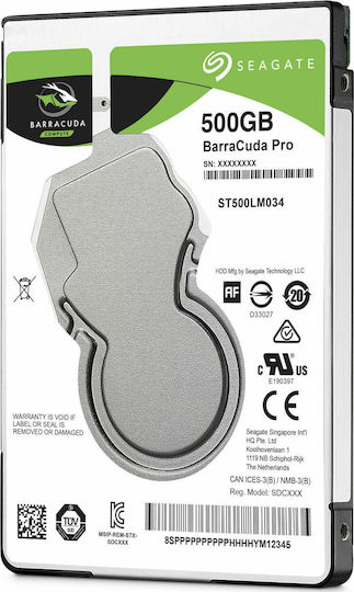Seagate Barracuda Pro 500GB HDD Hard Drive 2.5" SATA III 7200rpm with 128MB Cache for Desktop / Laptop / PS4 ST500LM034