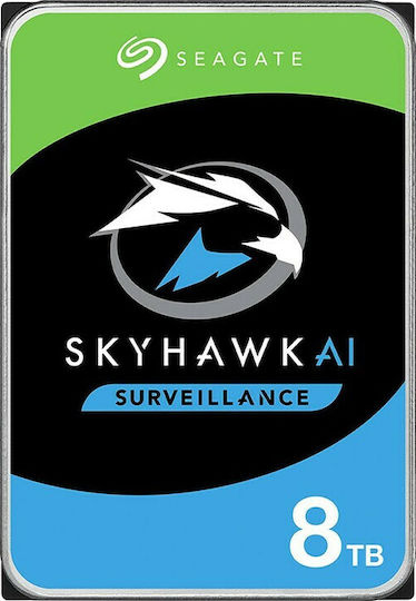Seagate SkyHawk AI Surveillance 8TB HDD Hard Drive 3.5" SATA III 7200rpm with 256MB Cache for Recorder / NAS / Server ST8000VE001