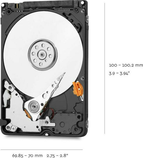 Western Digital Blue 2TB HDD Σκληρός Δίσκος 2.5" SATA III 5400rpm με 128MB Cache για PS4 / Laptop / Desktop WD20SPZX