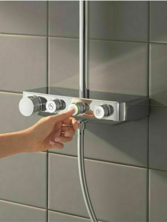 Grohe Euphoria Smartcontrol System 310 Duo Shower Column with Bathtub Mixer 110.4cm Silver
