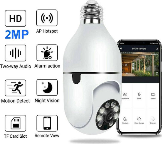Factory JT8177 IP Κάμερα Παρακολούθησης Wi-Fi Full HD 1080p Αδιάβροχη με Αμφίδρομη Επικοινωνία και Φακό 3.6mm