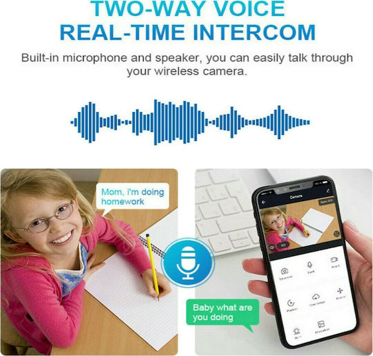 Factory JT8177 IP Κάμερα Παρακολούθησης Wi-Fi Full HD 1080p Αδιάβροχη με Αμφίδρομη Επικοινωνία και Φακό 3.6mm