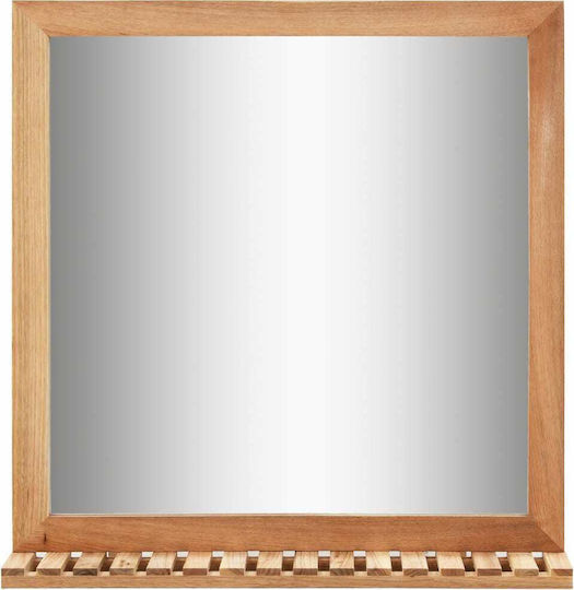 vidaXL Countertop without Sink L66xW29xH62cm with Mirror Walnut