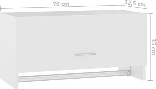 vidaXL Badezimmerschrank B70xT32.5xH35cm Weiß
