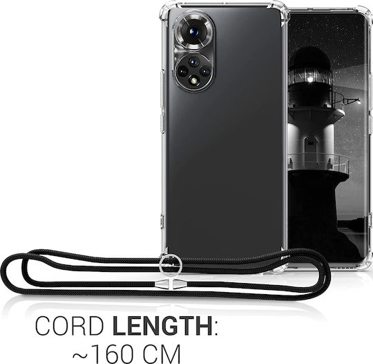 KWmobile Back Cover Silicone with Strap Transparent / Black (Huawei Nova 9 / Honor 50)