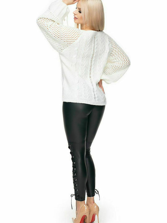 PeeKaBoo 30061 Women's Long Sleeve Sweater White 131619