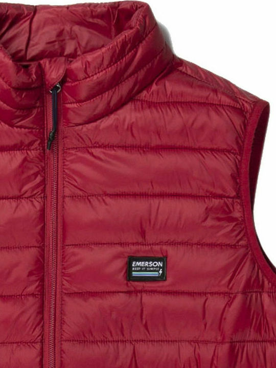 Sleeveless Winter Jacket Puffer Red