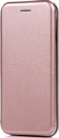 ` Book Δερματίνης Ροζ Χρυσό (Redmi 5 Plus)