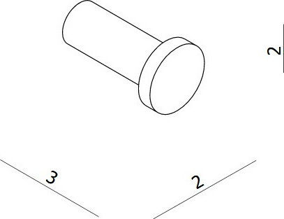 Langberger Series 280 Single Wall-Mounted Bathroom Hook ​3x3cm Silver