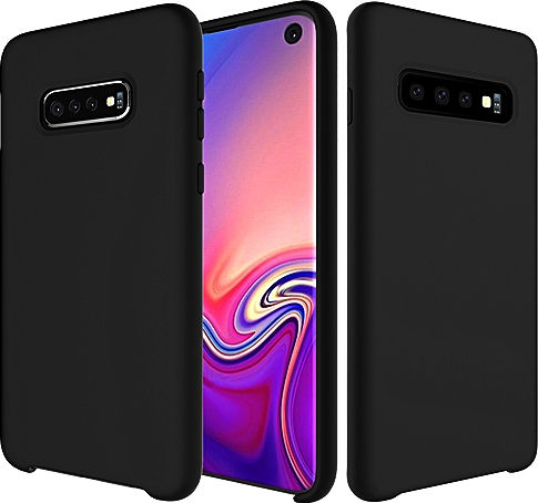 Forcell Back Cover Σιλικόνης Μαύρο (Galaxy S10+)