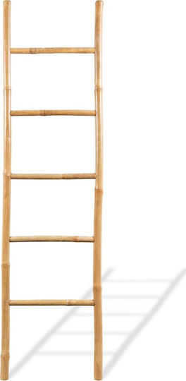 vidaXL Floor Standing Bathroom Ladder with 5 Positions ​40x150cm Brown