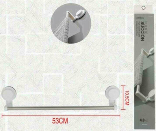 Bathlux 30128 Single Wall-Mounted Bathroom Rail ​53x10.5cm Silver