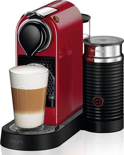 Krups Citiz & Milk Кафемашина за капсули Nespresso Налягане 19бар с Кана за мляко Червено