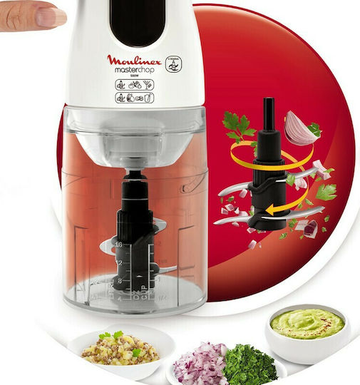 Moulinex Masterchop XL Mini Tocător Multi 500W cu Recipient 500ml Negru