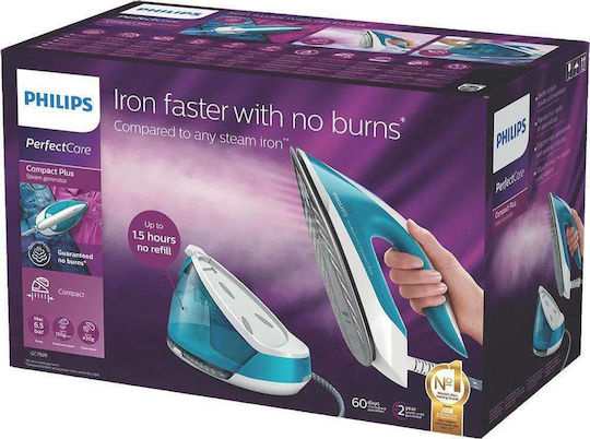Philips PerfectCare Compact Plus Σύστημα Σιδερώματος Πίεσης 6.5bar με Δοχείο 1.5lt