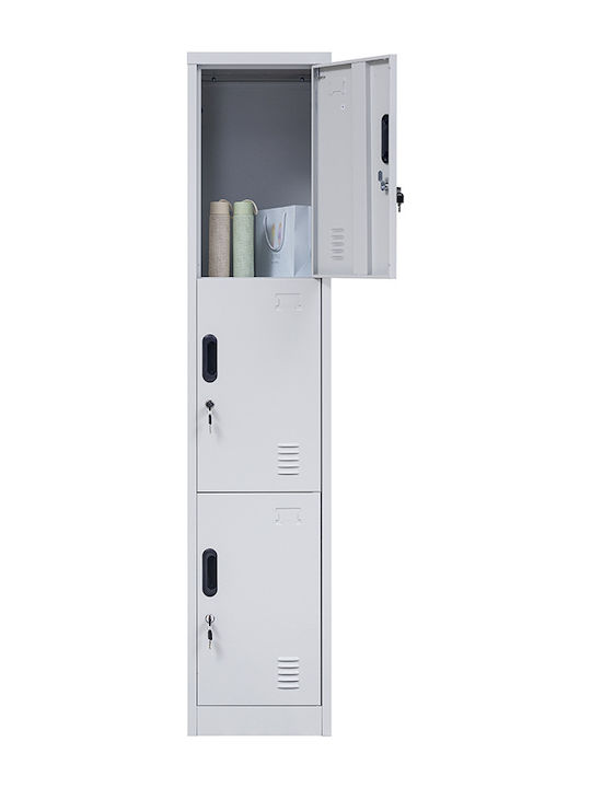 Шкаф Метален с 3 шкафчета 38x45x180бр
