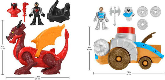 Action Figure Imaginext Knights with Accessories and Vehicle for 3+ Years (Various Designs) 1pc