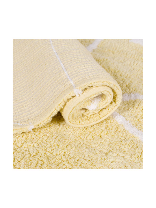 Lorena Canals Hippy Handmade Kids Rug Cotton Yellow 120x160cm