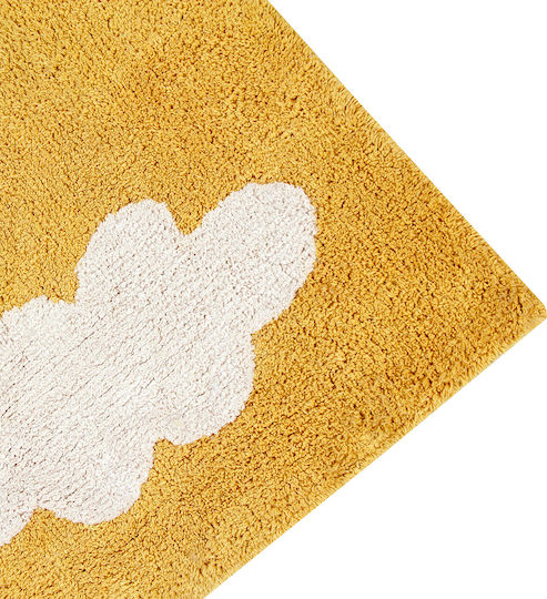 Lorena Canals Clouds Ръчно изработено Детско килимче Облаци Памучно Mustard 120x160см