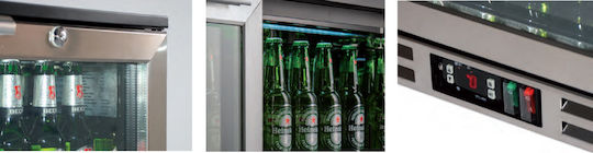 Klimaitalia Getränkekühlschrank Rückwandbar 222lt Doppel 89,6x90x53cm