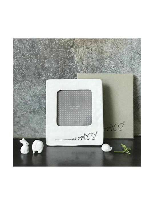 Synchronia Animal Photo Frame Ceramic with White Frame