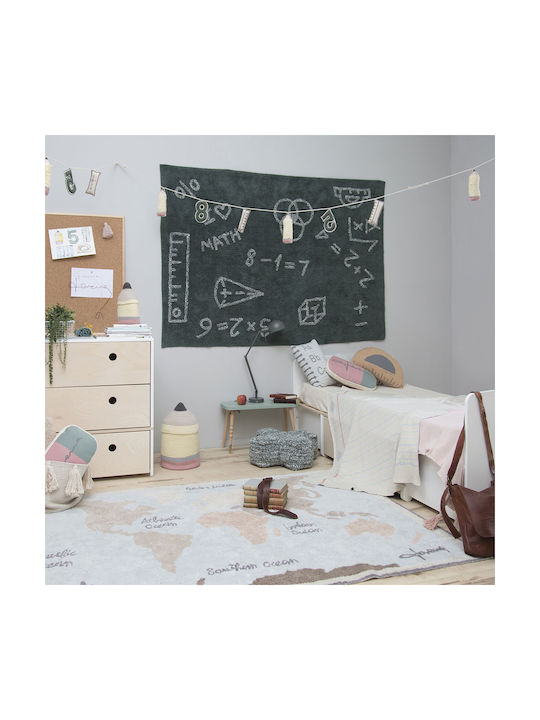 Lorena Canals Handmade Kids Cotton Rug Vintage Map 140x200cm