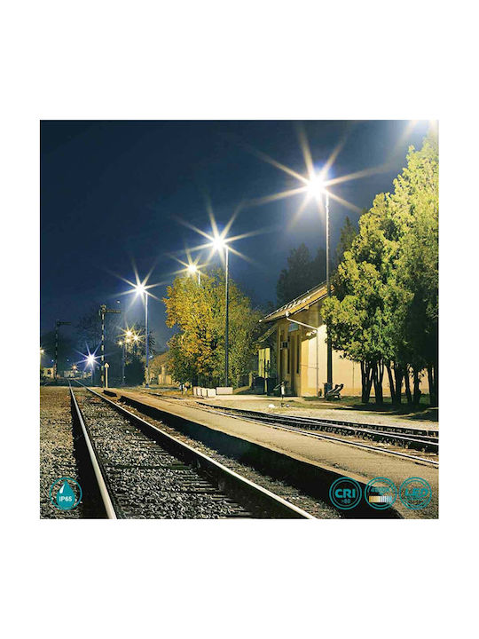 Gea Luce Khon Outdoor Floor Lamp LED Road 100W with Natural White Light IP66 Gray