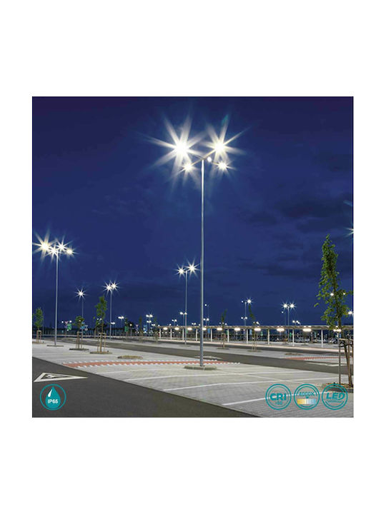 Gea Luce Tistar Outdoor Floor Lamp LED Road 50W with Natural White Light IP65 Gray