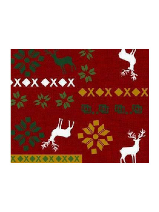 Mc Decor Christmas Tablecloth Fabric Red L180xW140cm.