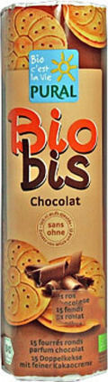 Pural Βιολογικά Μπισκότα Bio Bis με Γέμιση Σοκολάτα Vegan 300gr