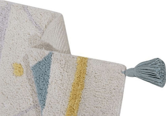 Lorena Canals Azteca Handmade Kids Rug Cotton Vintage Blue 140x200cm