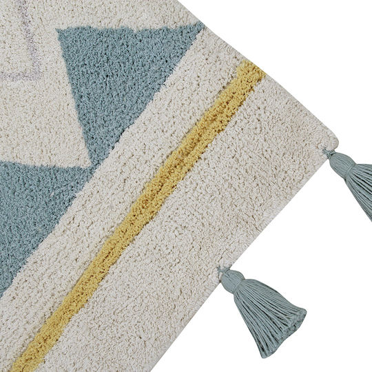 Lorena Canals Azteca Handmade Kids Rug Cotton Vintage Blue 140x200cm