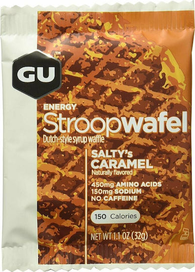 GU Organic Waffle Stroopwafel Salted Caramel Gluten-free 30gr
